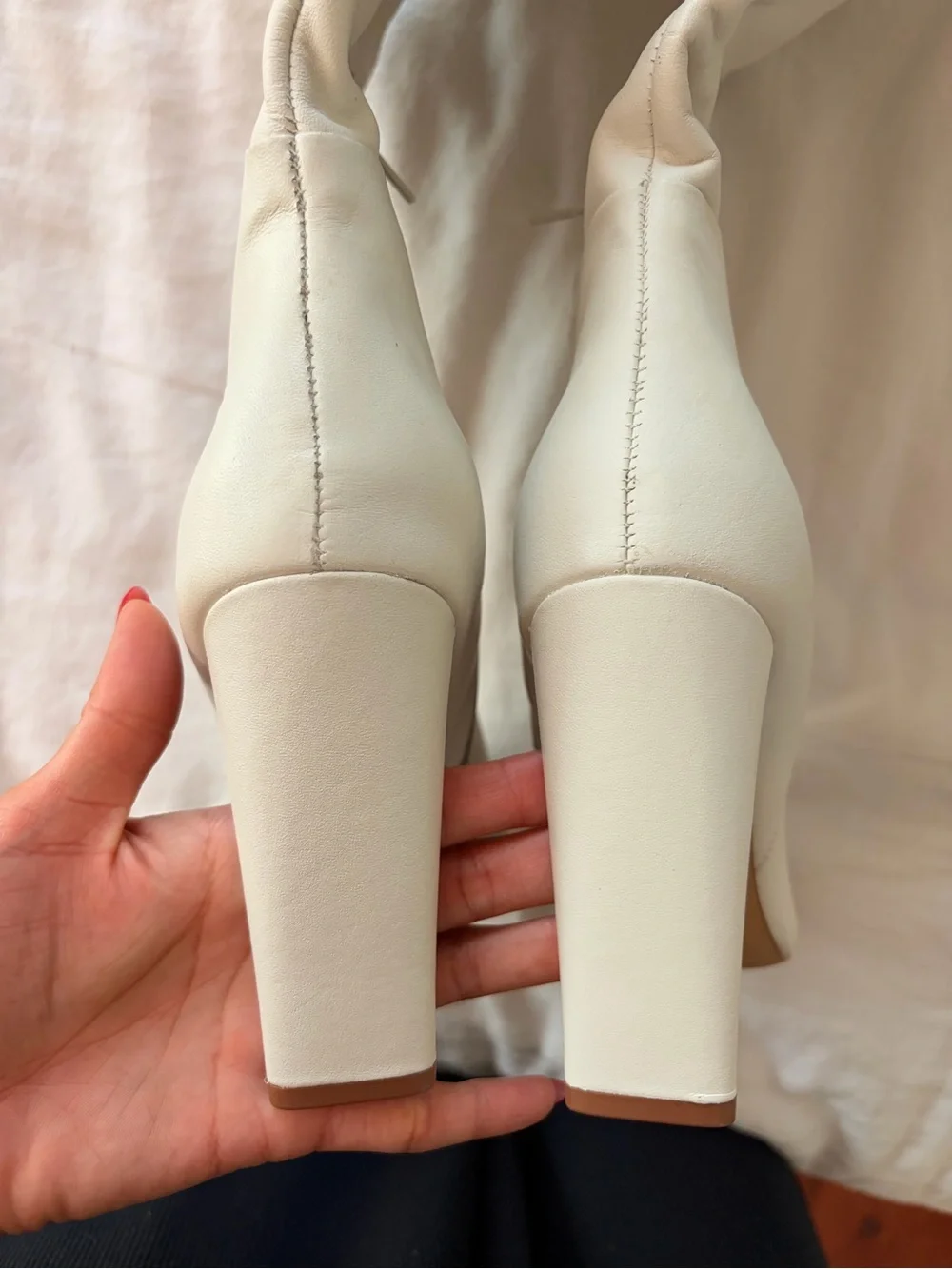 ALDO Cream Over-the-Knee High Heel Boots (NEVER WORN)